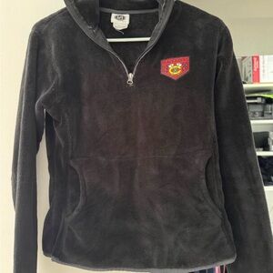 Chicago Blackhawks Black Quarter-Zip Fleece Pullover